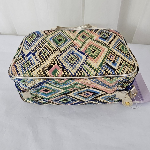 Stephanie Johnson Cosmetic Case Multicolor Geometric Travel Bag - Picture 3 of 7